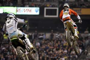 Kevin Windham (14) fought off Villopoto for as long as he could. He still finished third.
