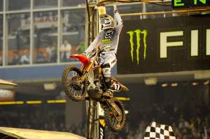 Justin Barcia finally put it all together and took his first SX win of his career with a wire-to-wire run out front.