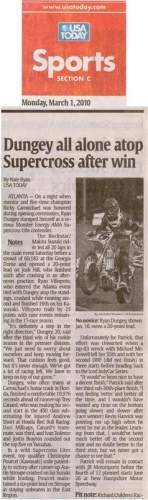 Ryan Dungey was featured on Monday’s USA Today.