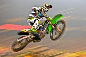 Dean Wilson rode a strong race to finish second after falling.