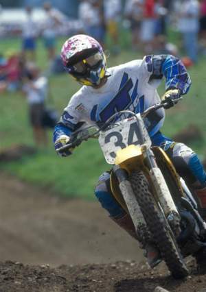 Jimmy Button back in his days as a Suzuki factory rider.