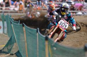 Townley leads the KTM contingent at the US GP in the second moto.