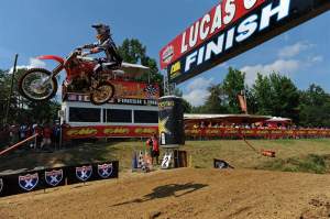 Andrew Short led the entire first moto to finally win his first-ever 450cc national moto... at Budds Creek. He finished second overall.