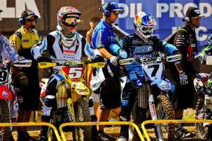 Dungey (left) had to deal with the hype of James Stewart's return, but it didn't slow him down.