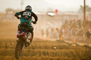 Seely grabbed a third in moto one at Pala.