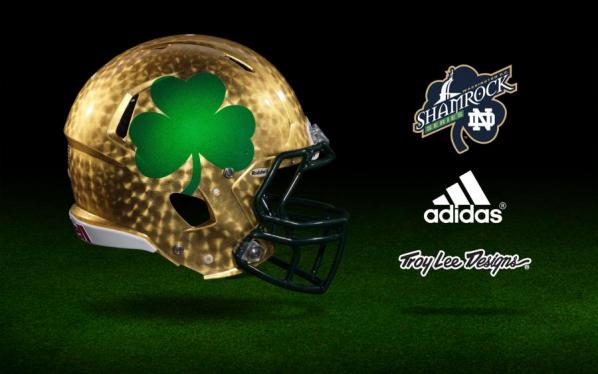 Notre dame shamrock sales series helmets