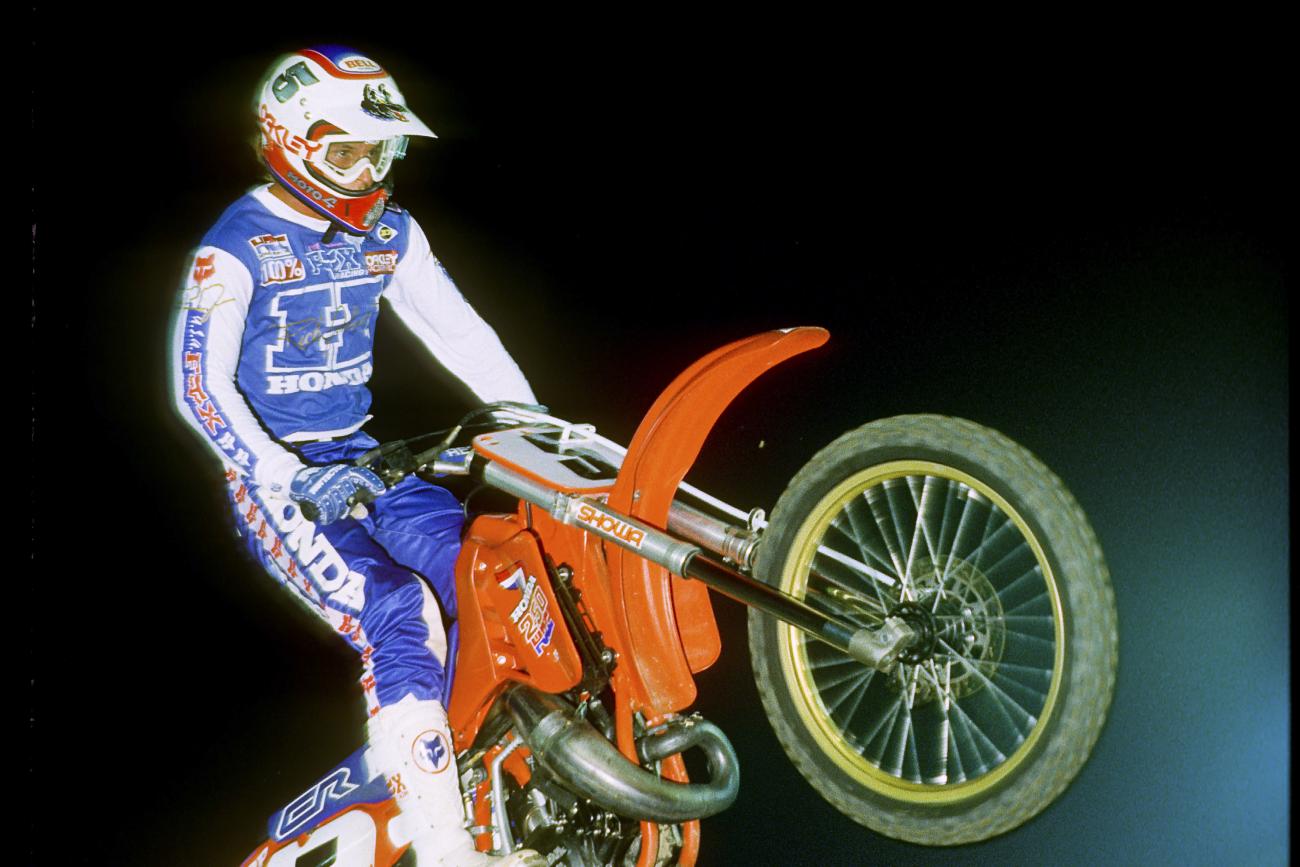 1986 Jeff Ward Ron lechein ama Anaheim Supercross 8 X 10 Motocross 