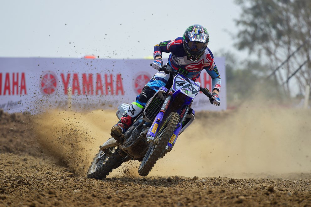 Febvre will have the red plate in the MX1 class when MXGP racing coninues.