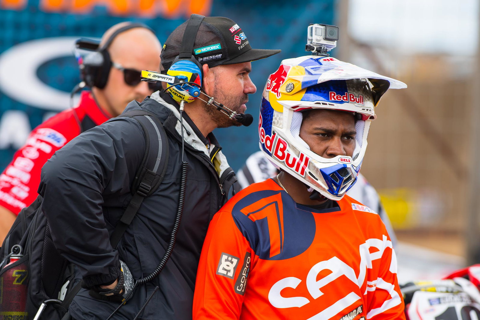 Things couldn't have gone worse for James Stewart and Yoshimura Suzuki. Stewart crashed and popped his shoulder out in the first moto and Blake Baggett broke his collarbone in the second.