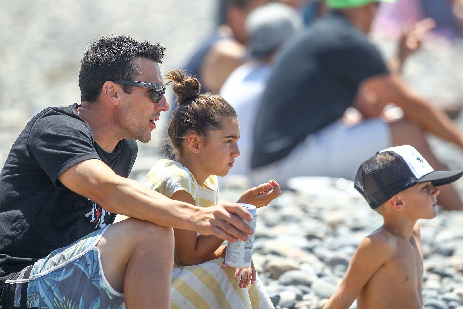 Nick Wey showed up with his family for some beach and track time.
