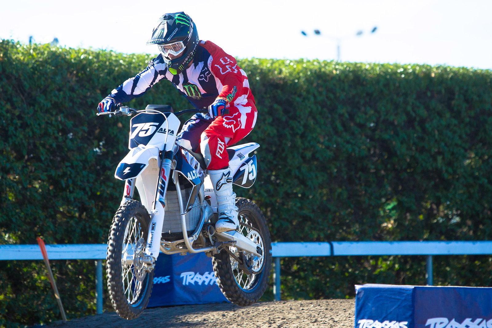 Josh&nbsp;Hill aboard the electric Alta