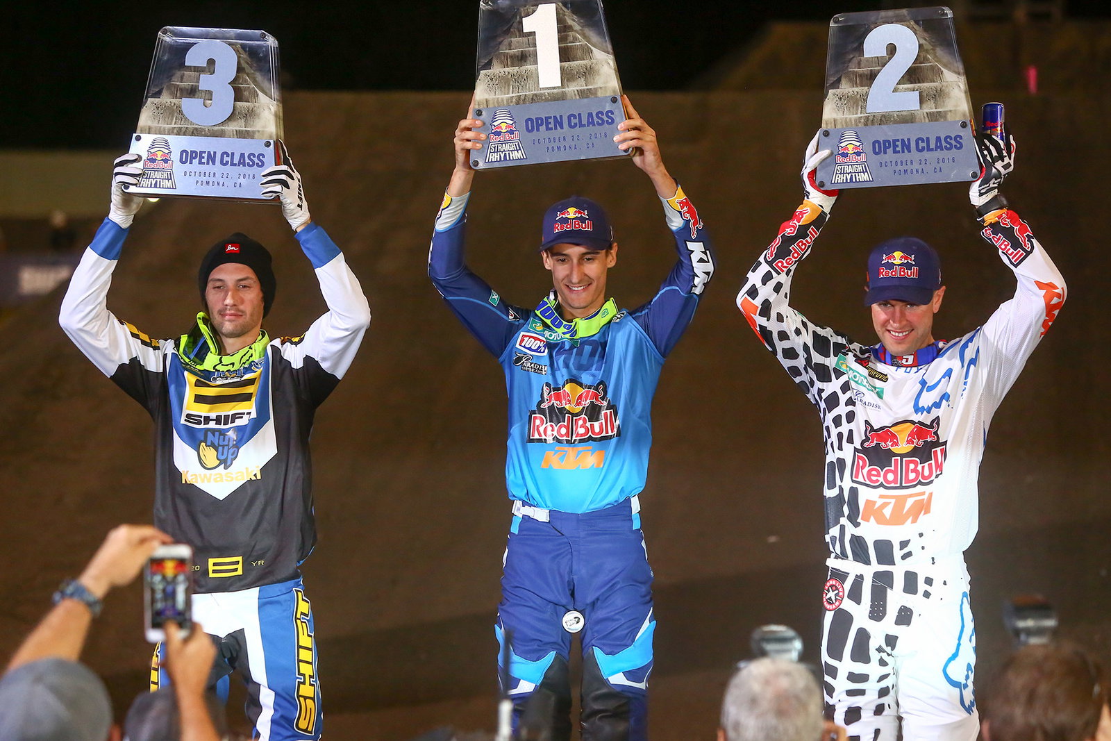 Left to right: Josh Hansen, Marvin Musquin, Ryan Dungey