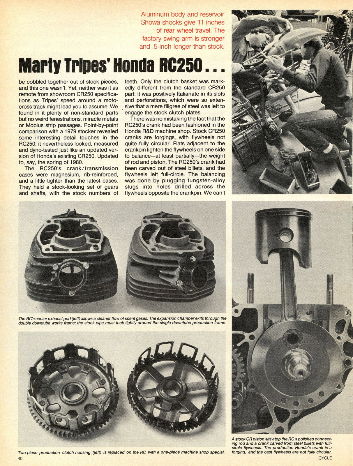 Tripes' RC250 didn't turn out to be quite as stock as Lindstrom had claimed.