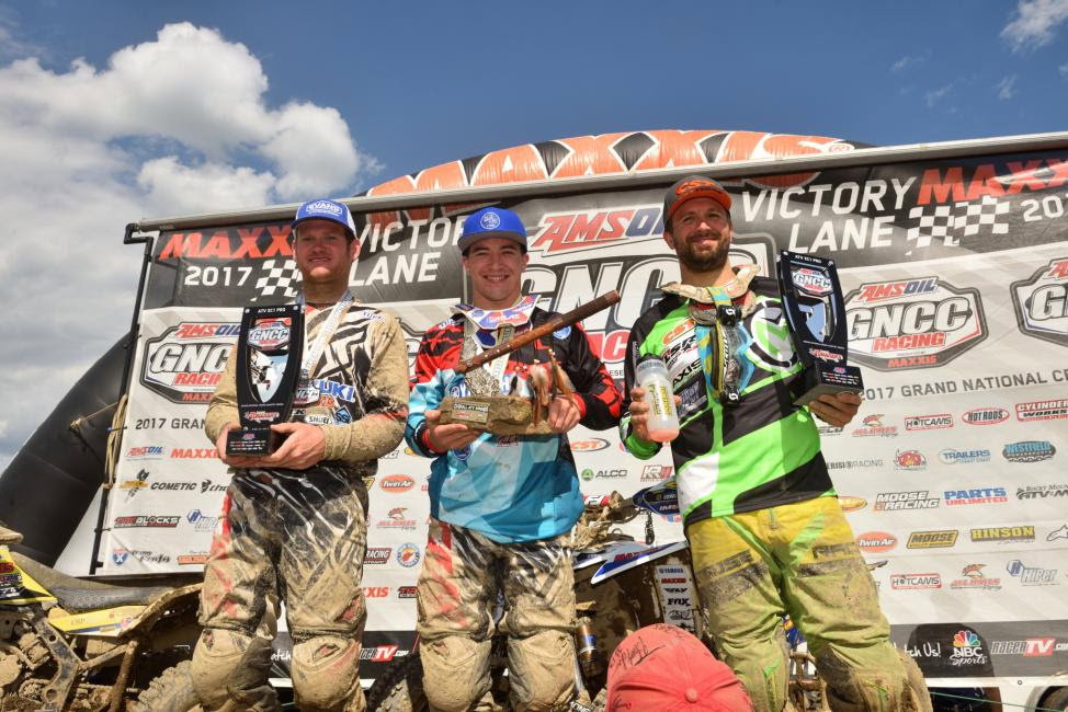 Overall Podium: (3) Chris Borich, (1) Walker Fowler, (2) Adam McGill.
