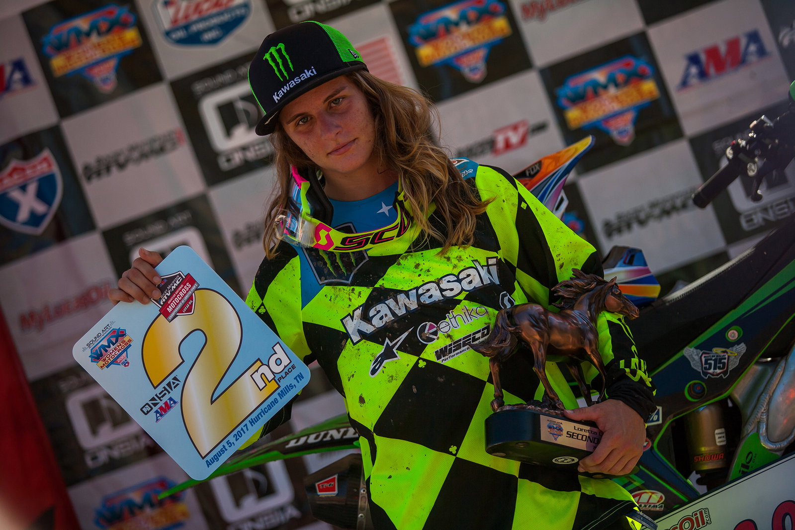 Hodges wasn't exactly thrilled with her second place trophy.