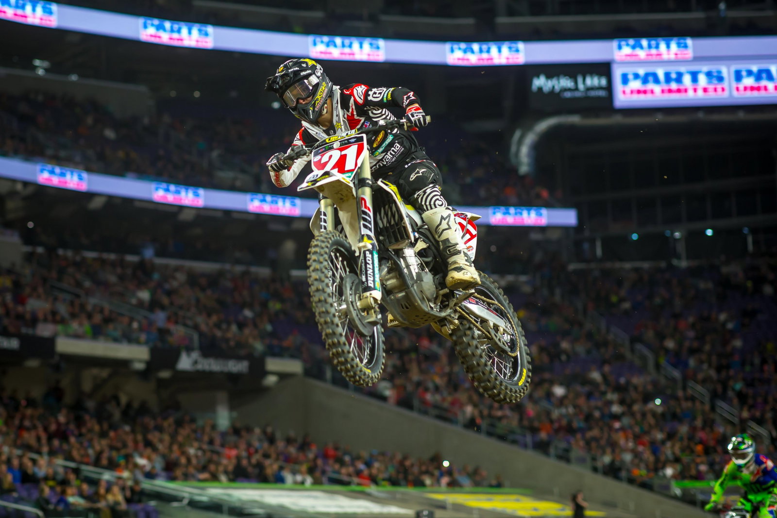 Anderson was docked one position in the first main event, which left him one point behind Tomac at the end of the night for second place overall.