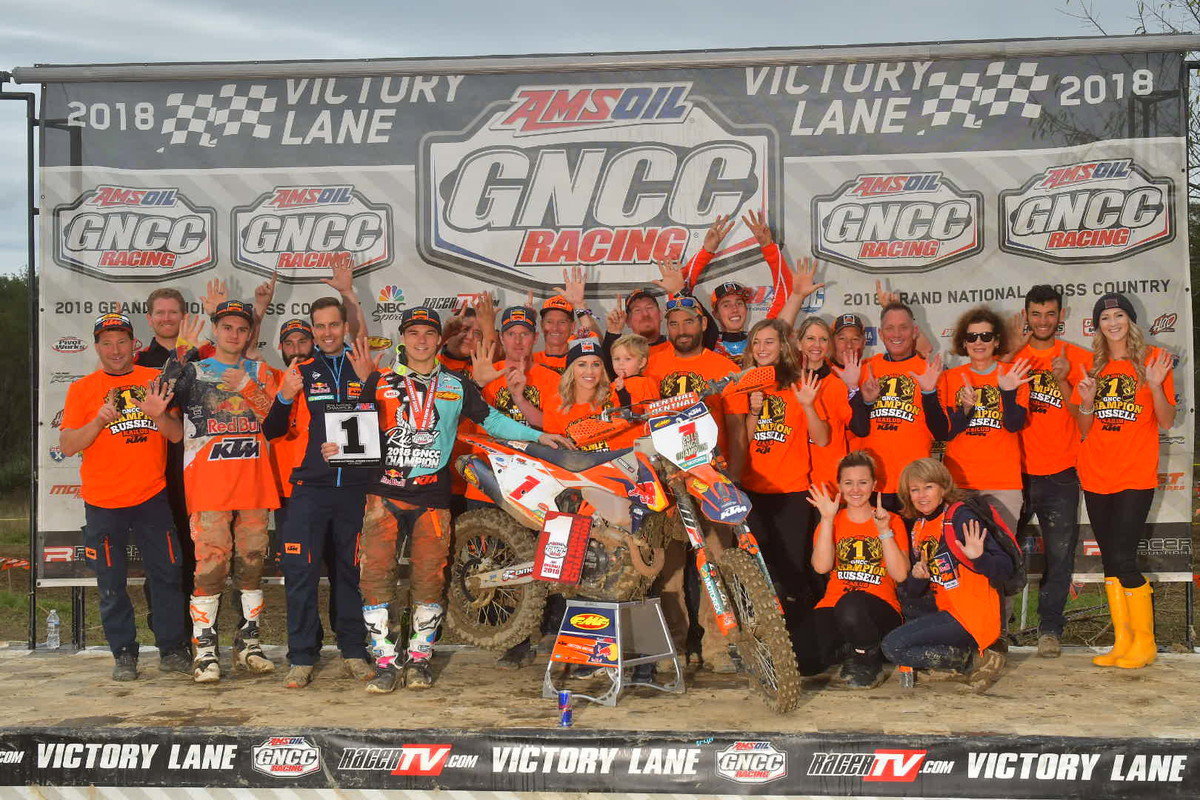 Kailub Russell will be looking to fight for his seventh GNCC National Championship this season.