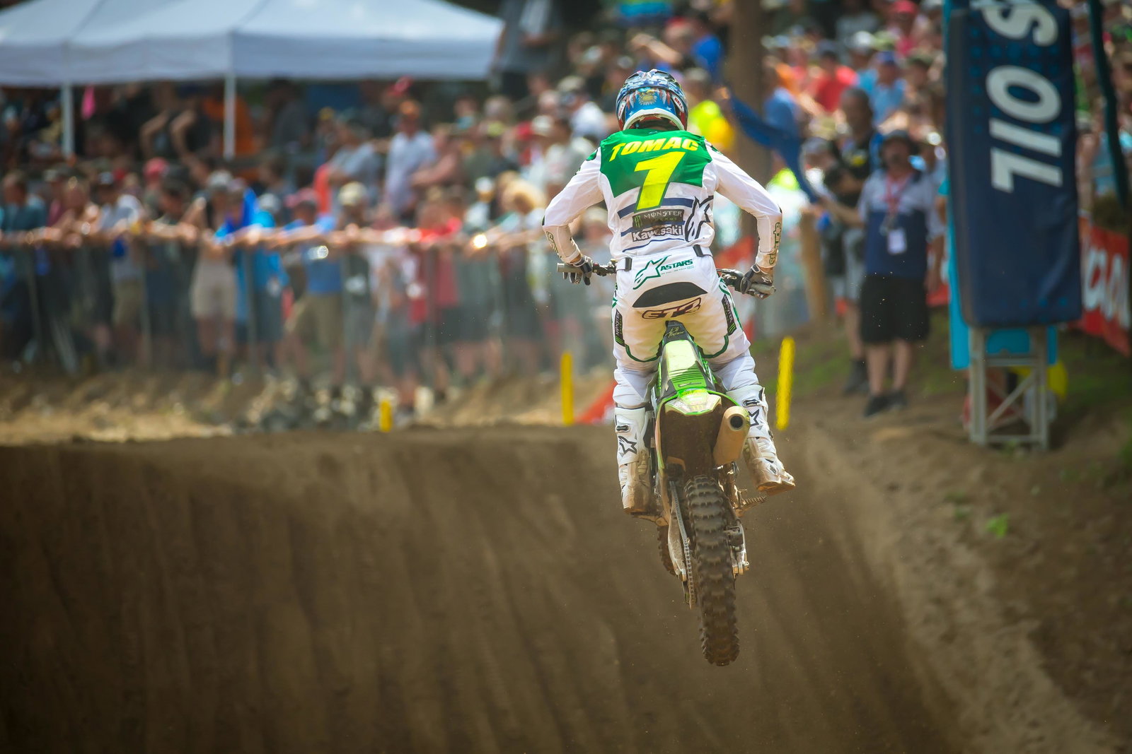 Tomac has been the fastest man at Southwick the last few years but admitted he didn't have the same feel today. Still, he keeps stretching the points lead.