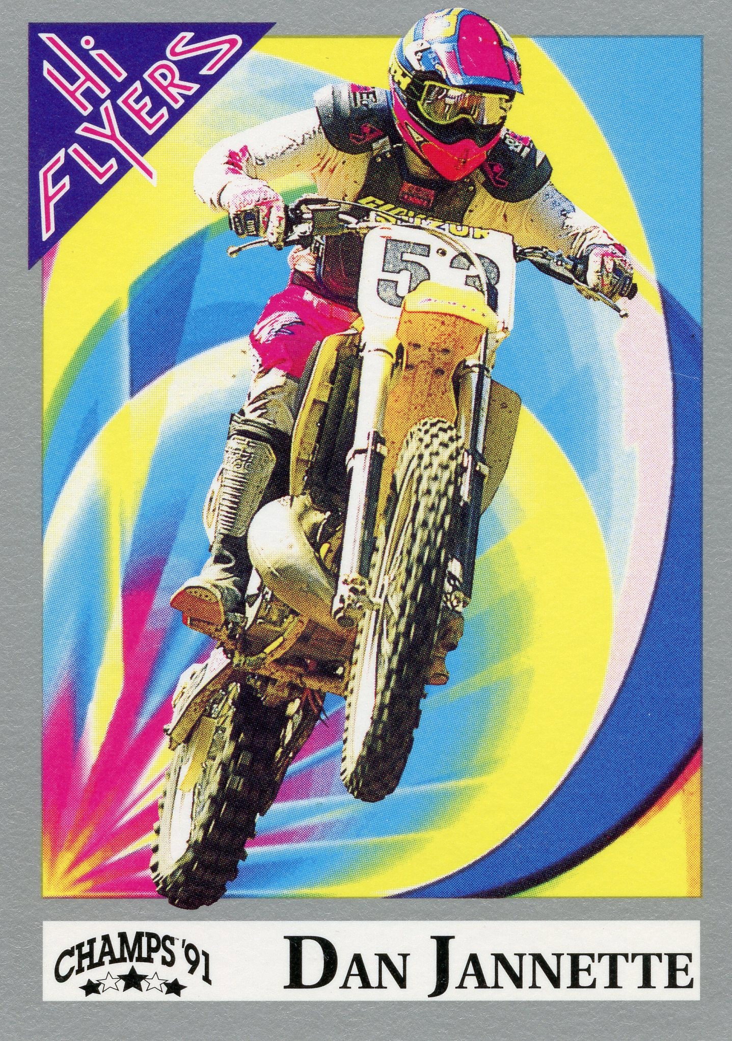 Dan Jannette and Doug Dubach's 1991 Hi Flyers Motocross Cards