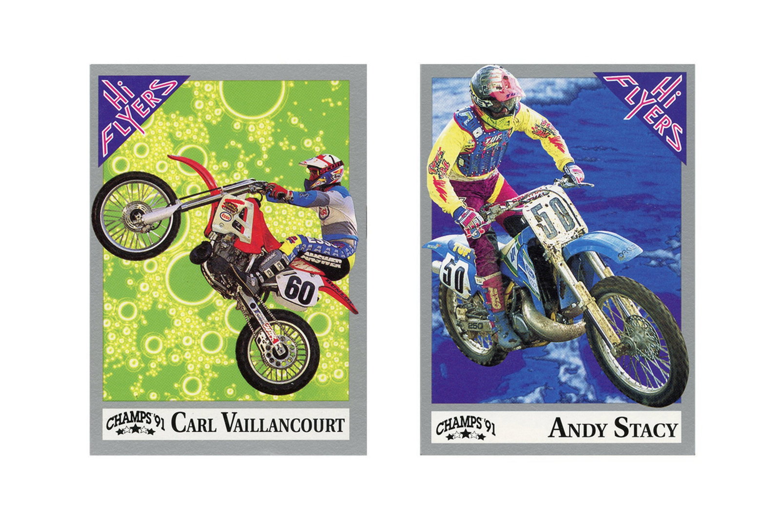 Mike Brown and Phil Lawrence 1991 Hi Flyers Motocross Cards - Racer X