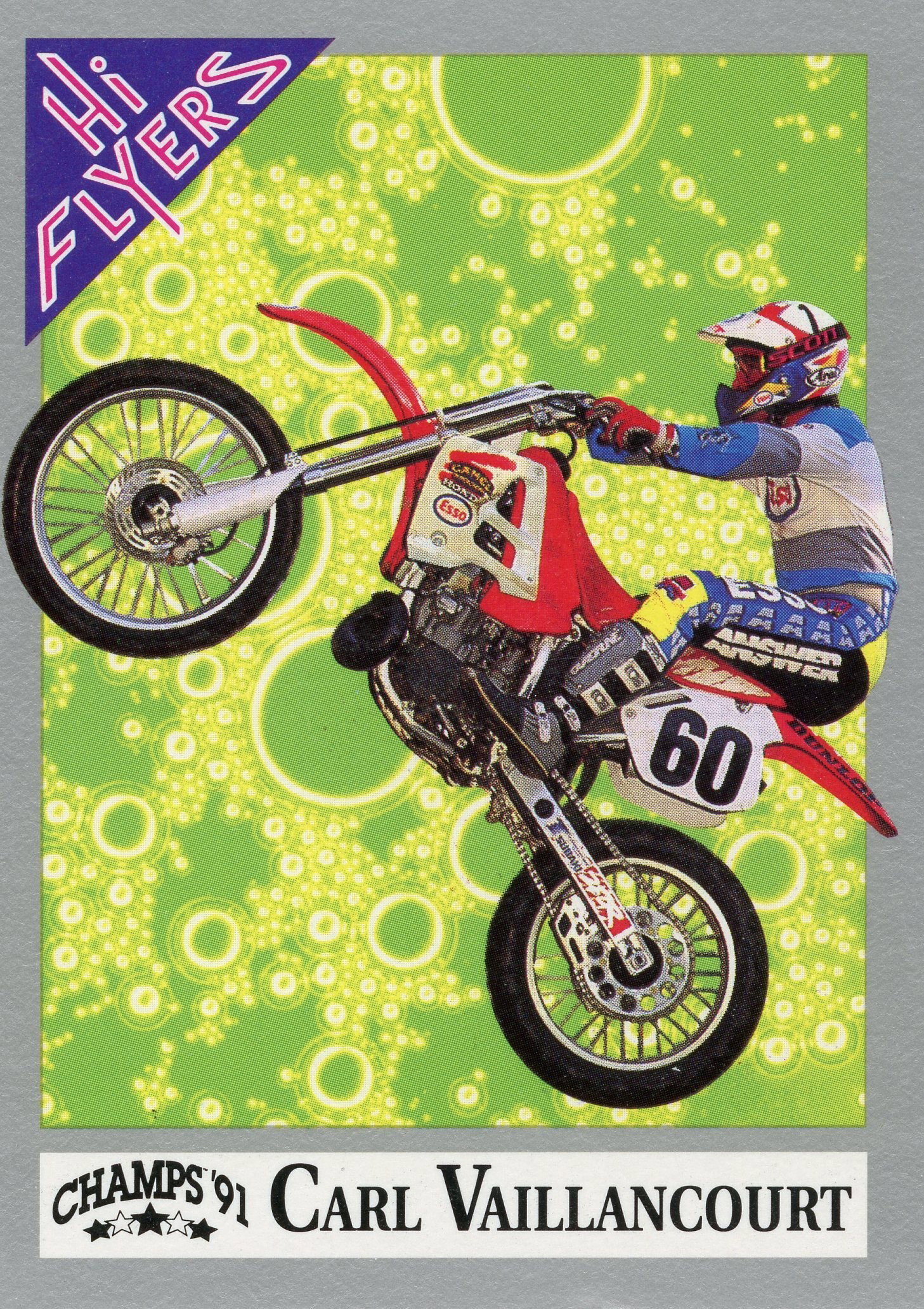 Carl Vaillancourt and Andy Stacy's 1991 Hi Flyers Motocross Cards