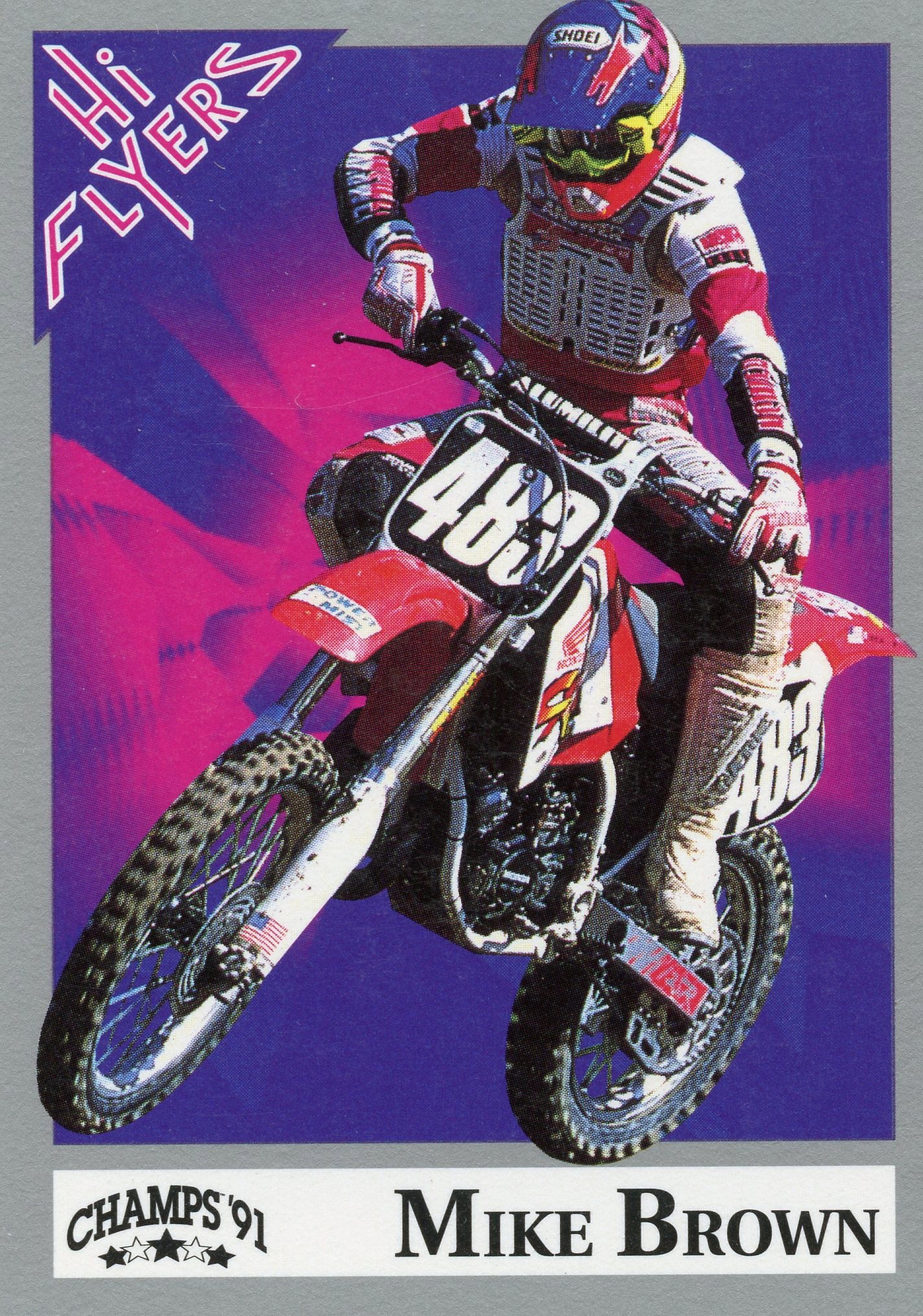 Mike Brown and Phil Lawrence 1991 Hi Flyers Motocross Cards - Racer X