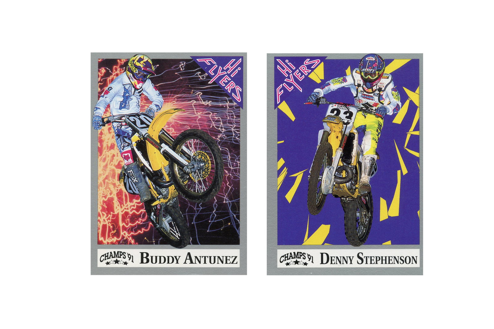 バイイーページ Buddy Antunez and Denny Stephenson 1991 Hi Flyers Motocross Cards