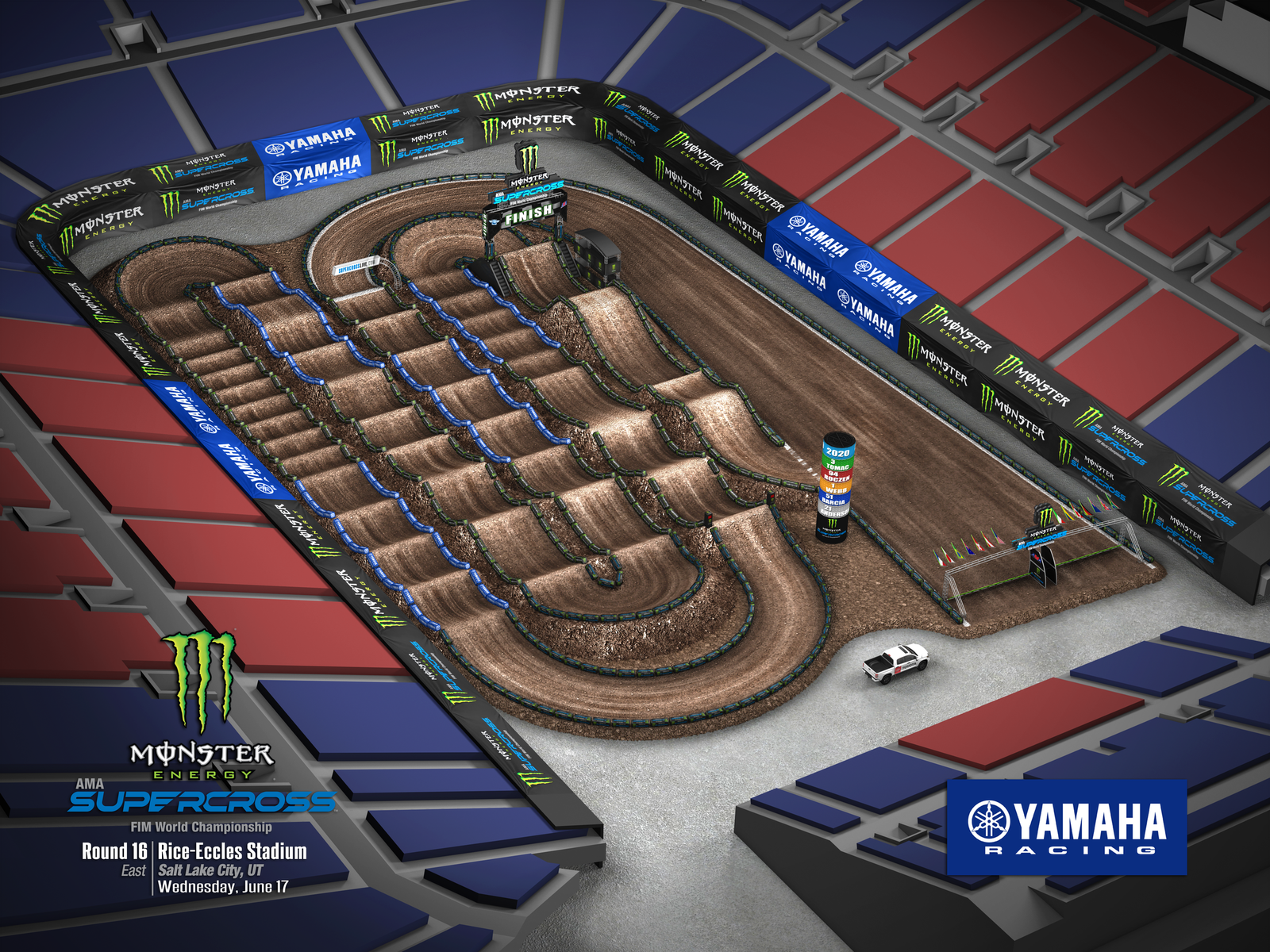 The Salt Lake City 6 Supercross layout.