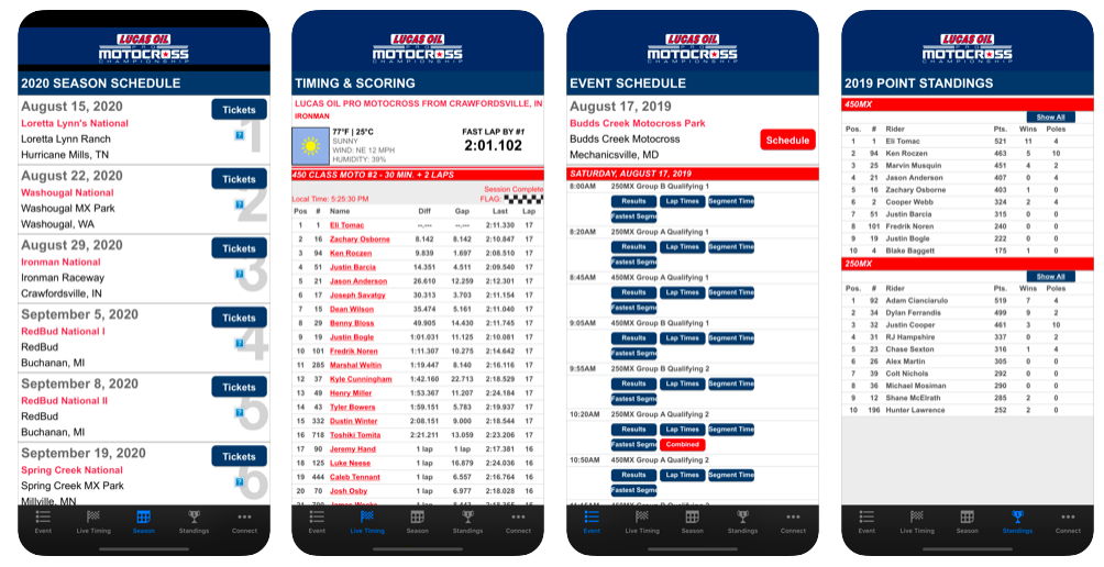 The official Lucas Oil Pro Motocross mobile app will provide fans with the most important information surrounding the championship, right at their fingertips.