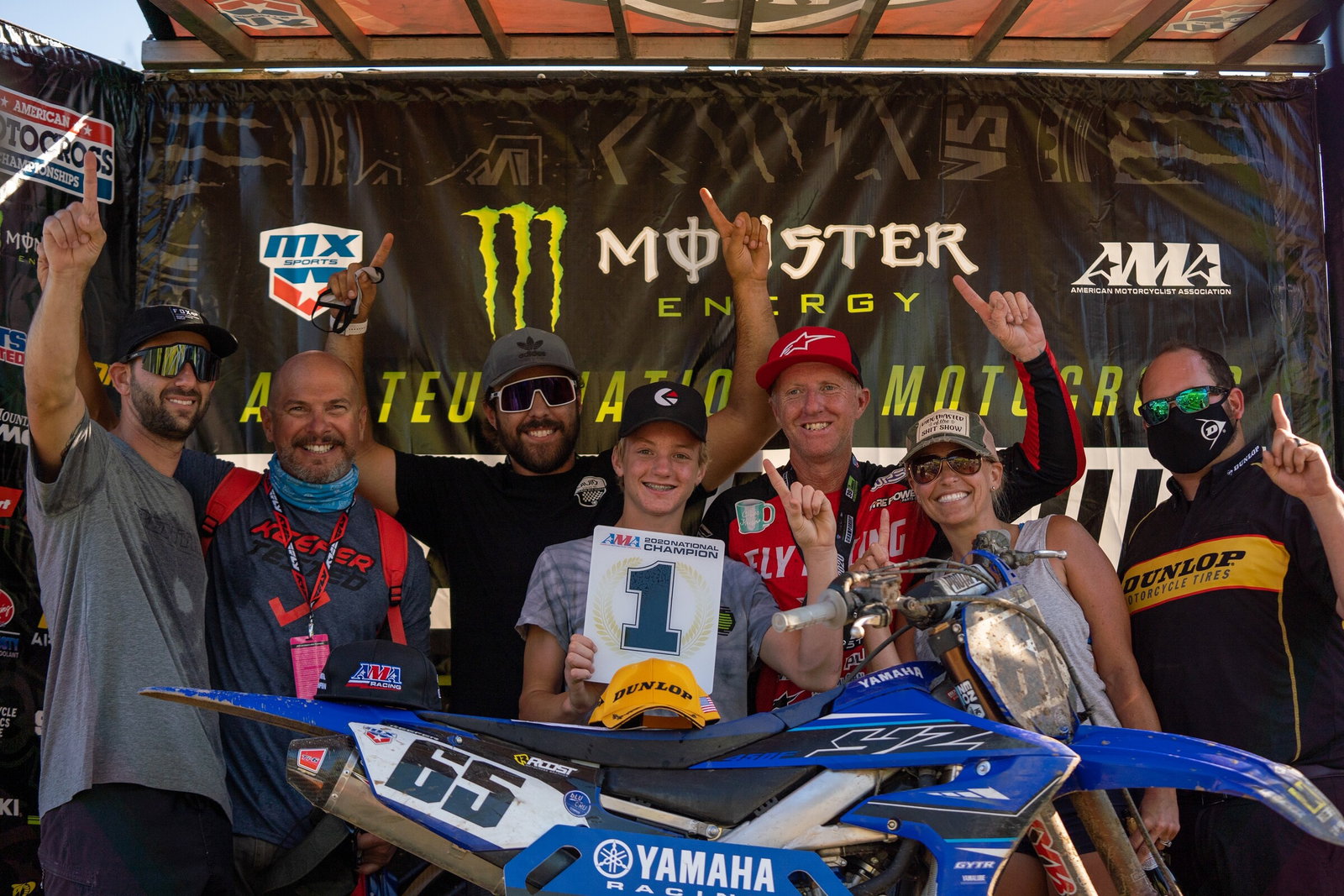 The Keefer crew celebrating Kris' overall win in the Senior (40+) class.