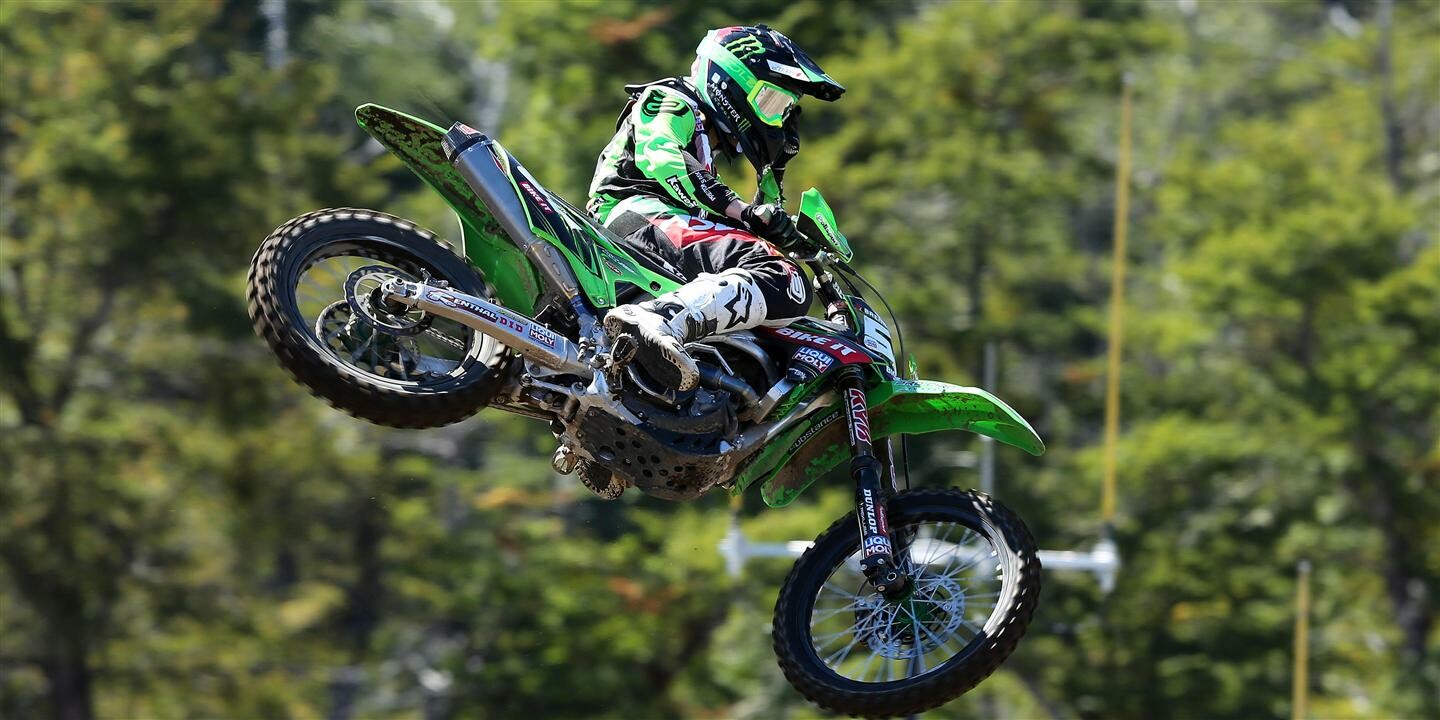 Darian Sanayei riding for Steve Dixon's DRT Kawasaki team in 2018.