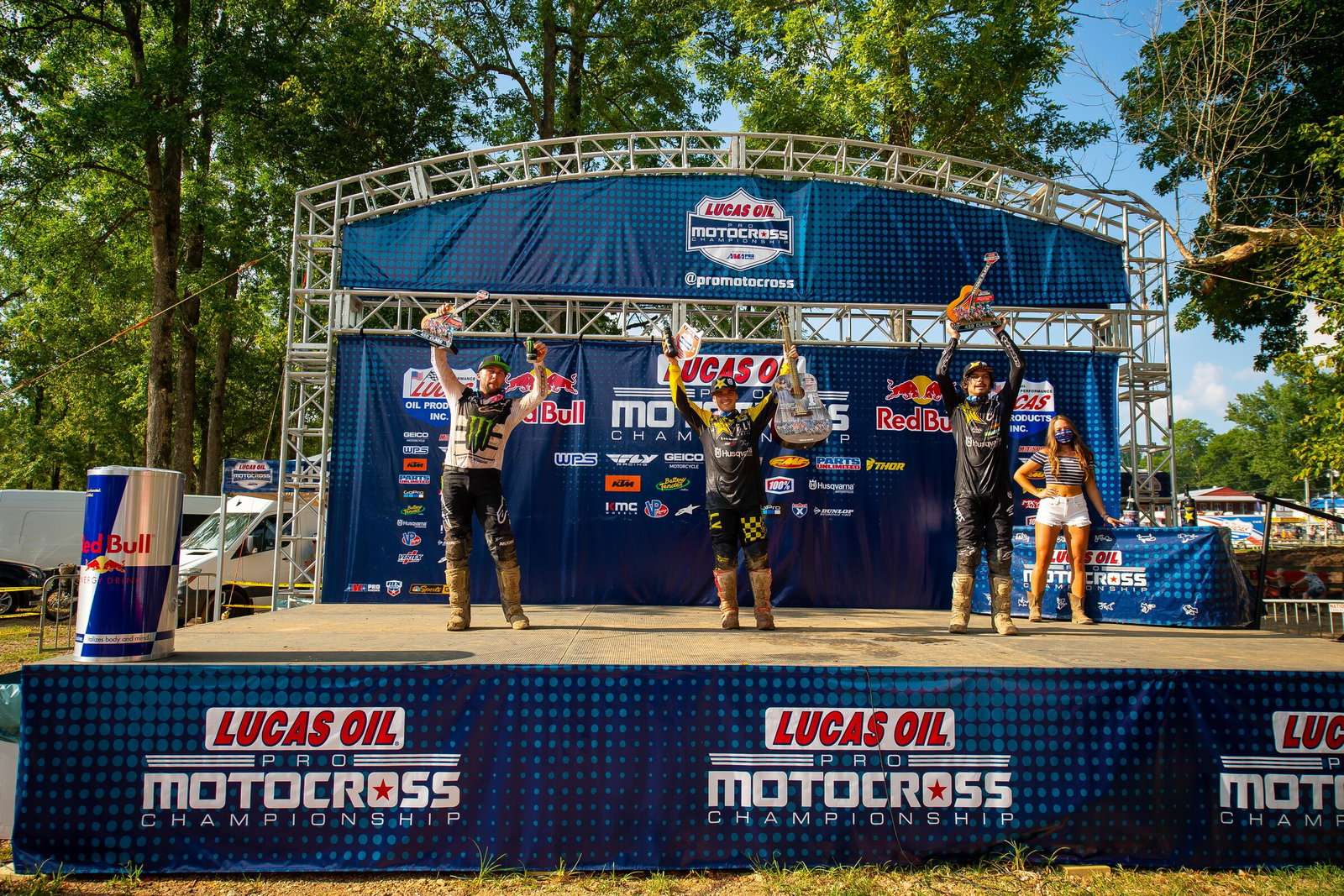 The 450 Class overall podium at the season opener.