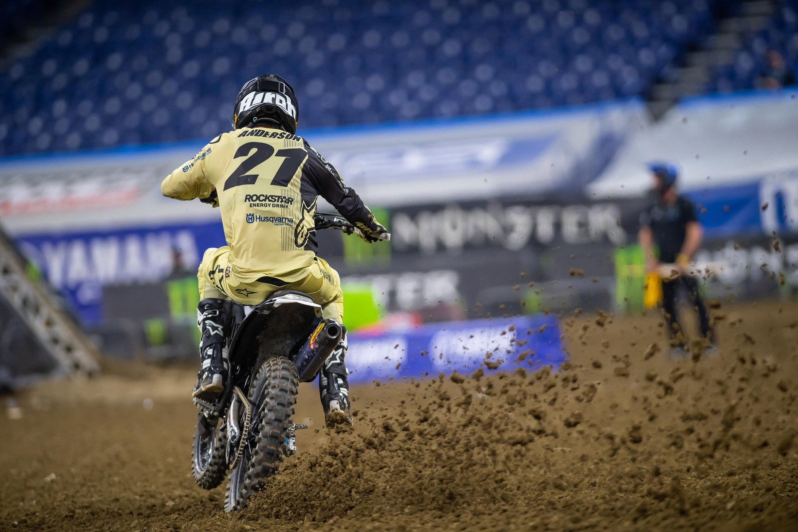 Jason Anderson suffered a dislocated finger and didn't complete either timed session. His status for racing tonight is in doubt.