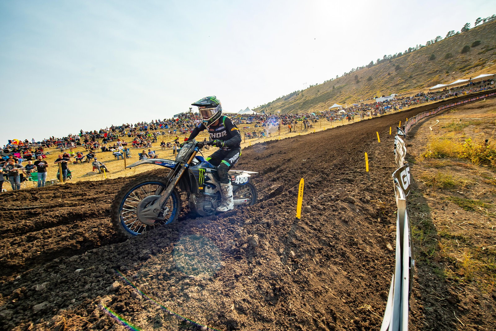 Thrasher during his pro debut at the 2020 Thunder Valley National. He finished 11-16 for 13th overall.