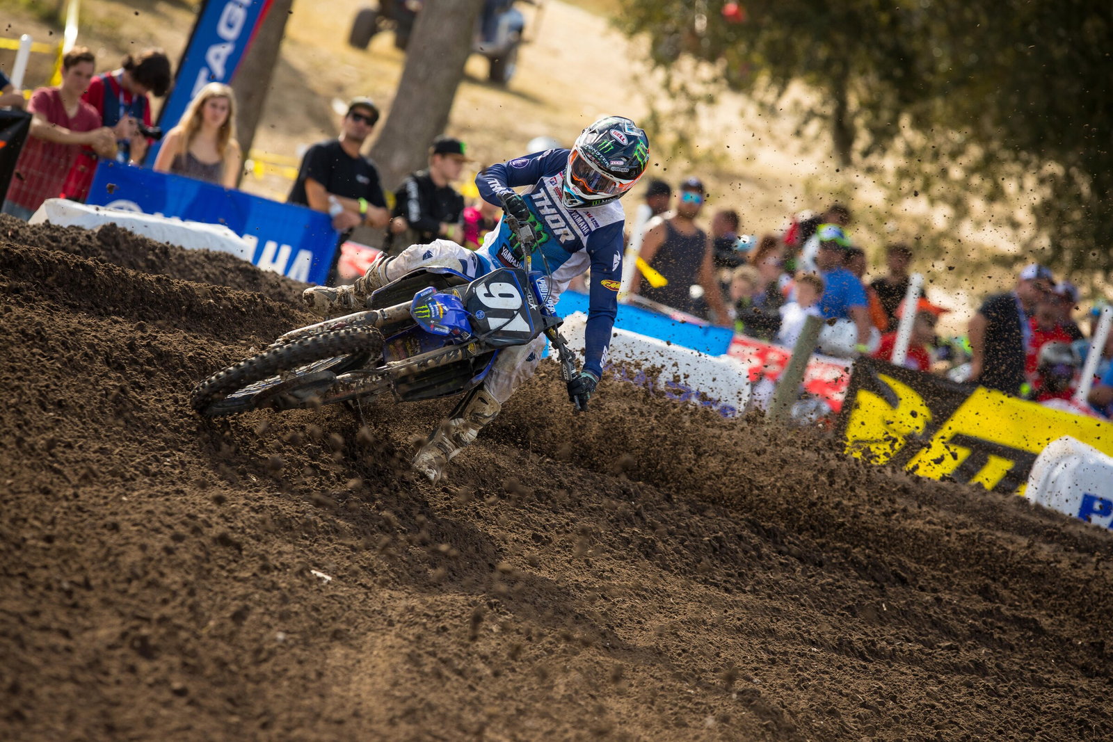 Thrasher racing at the 2020 Mini O's in Florida with his new AMA number for 2021.