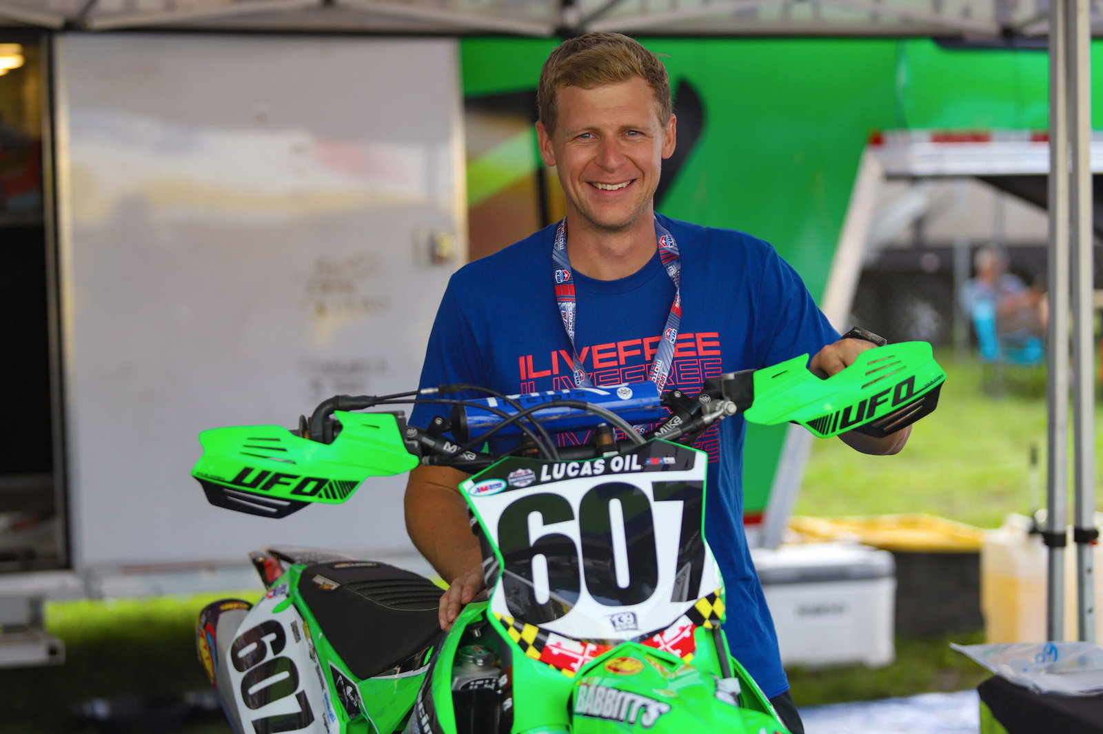 Kyle Endriss (filling in for Alex Ray) spun laps at Budds Creek Motocross Park for years as well.