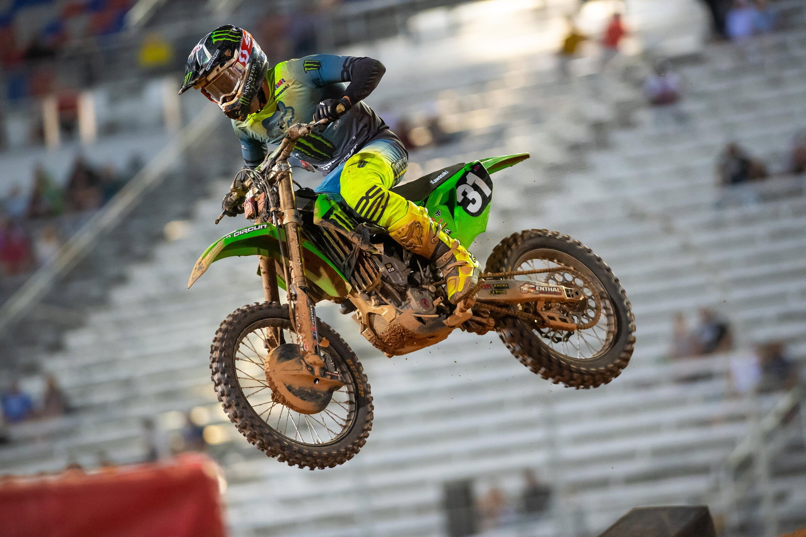 Despite a huge crash that evening, McAdoo gritted out a podium finish at the Atlanta 2 Supercross.