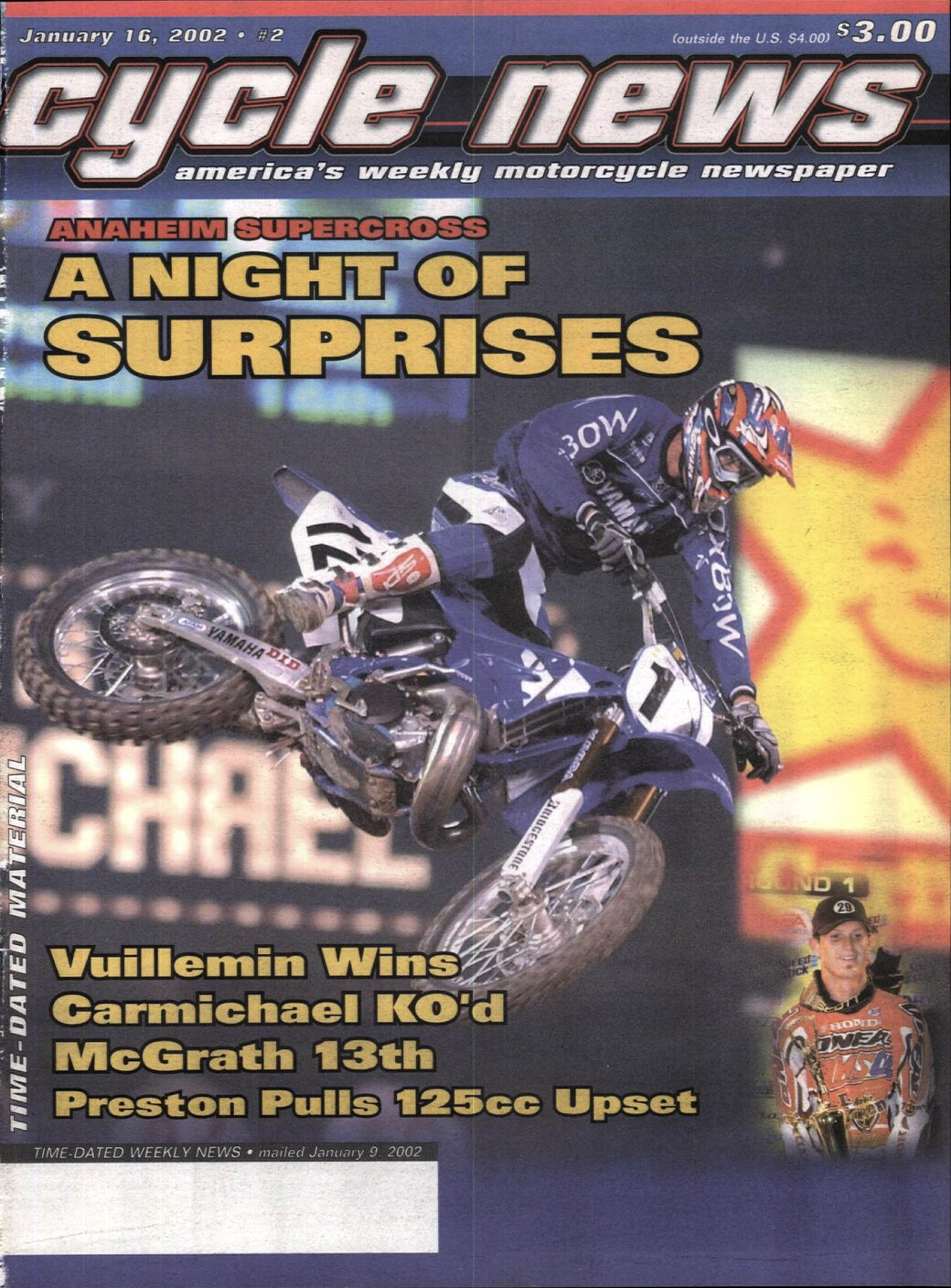 Cycle News cover featuring David Vuillemin.