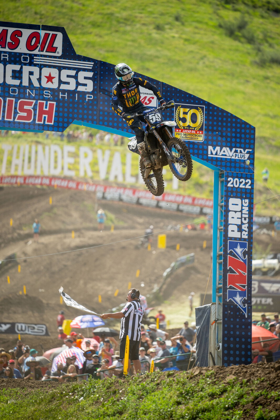 Levi Kitchen took the first moto win at Thunder Valley.