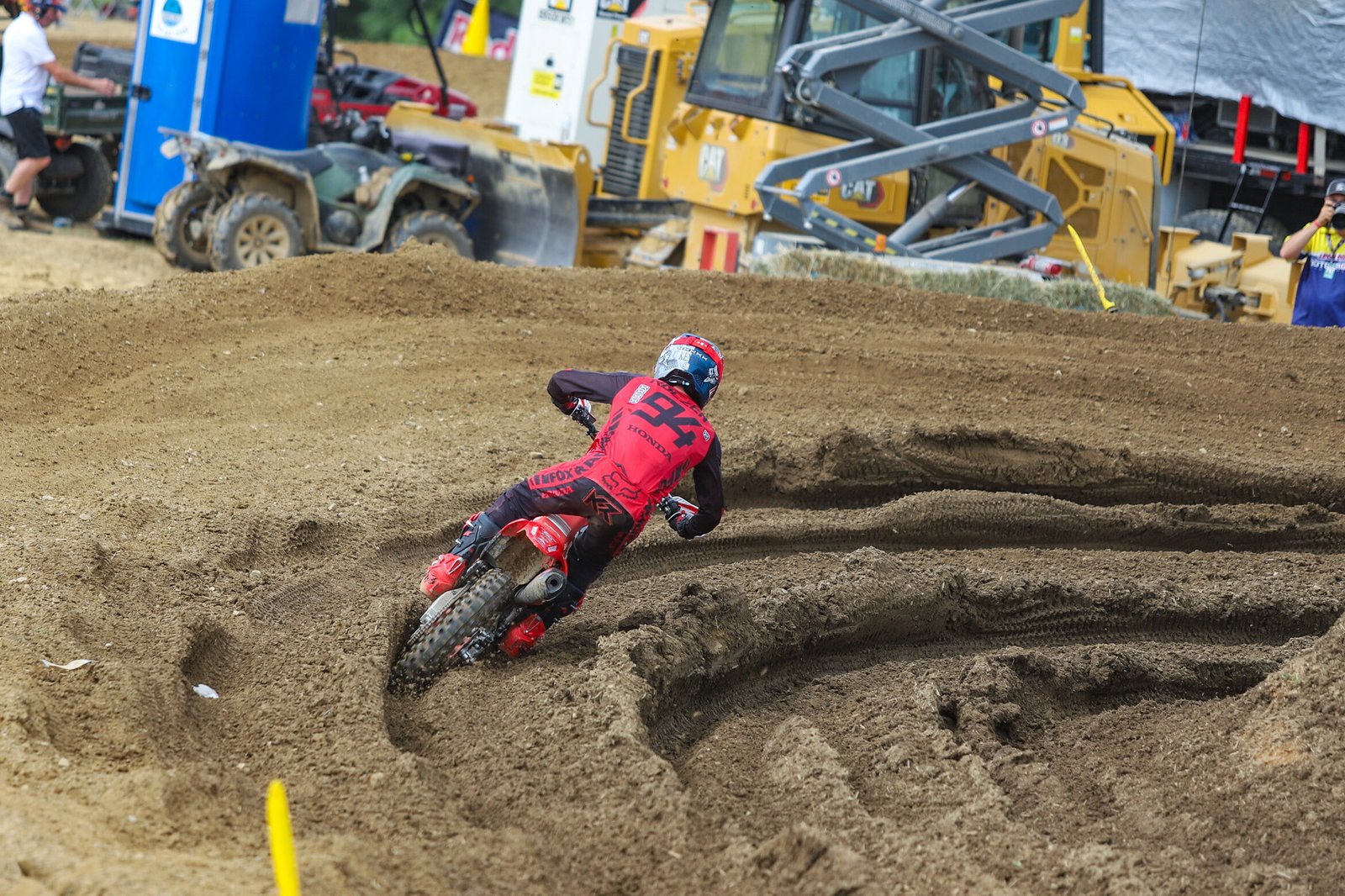 Ken Roczen at the 2021 High Point National showcasing just how long and gnarly the ruts can get.