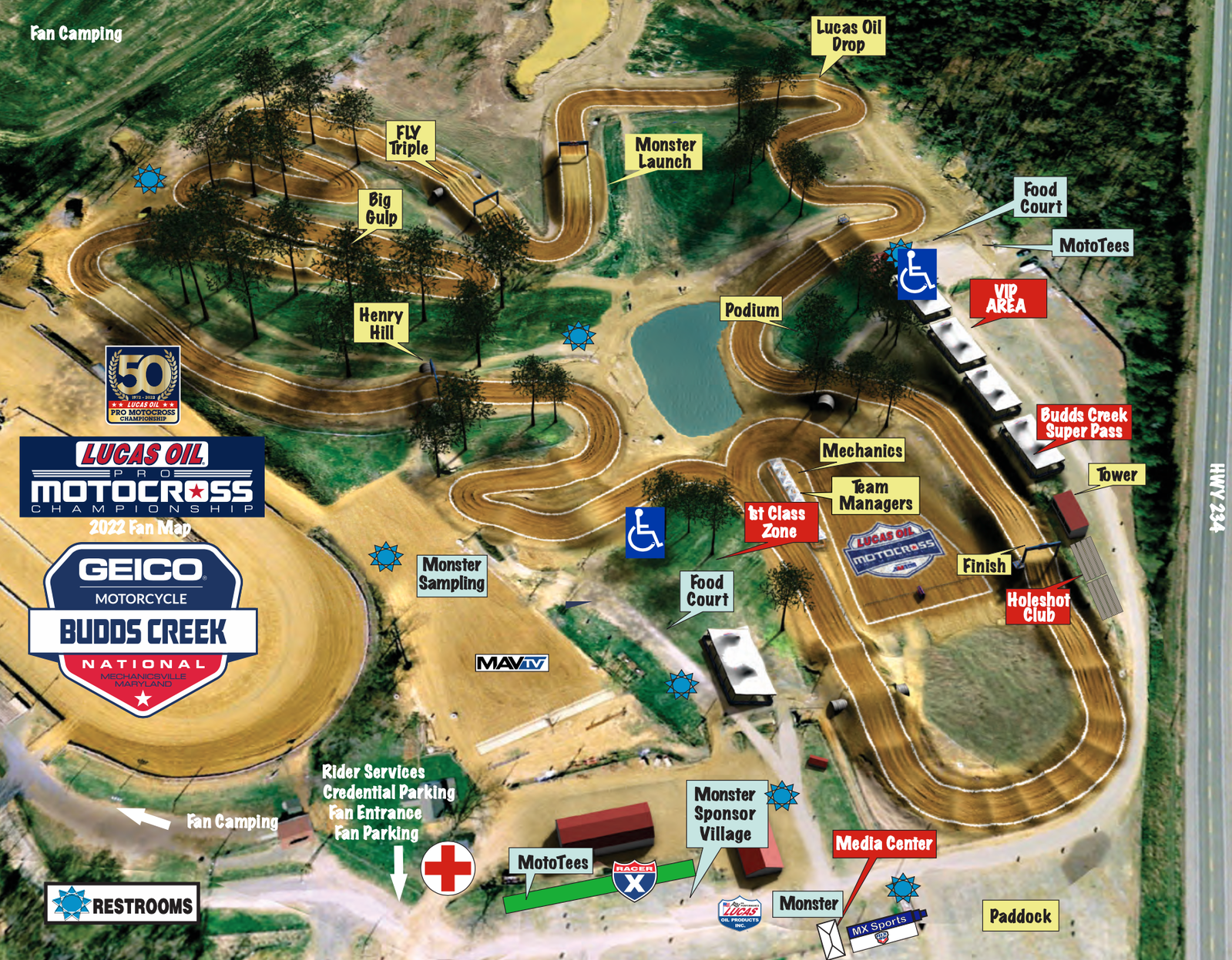 The Budds Creek National fan map.