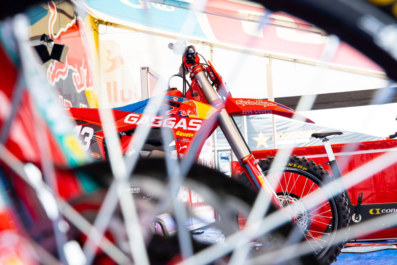 Braswell's GasGas MC 250F under the team tent.