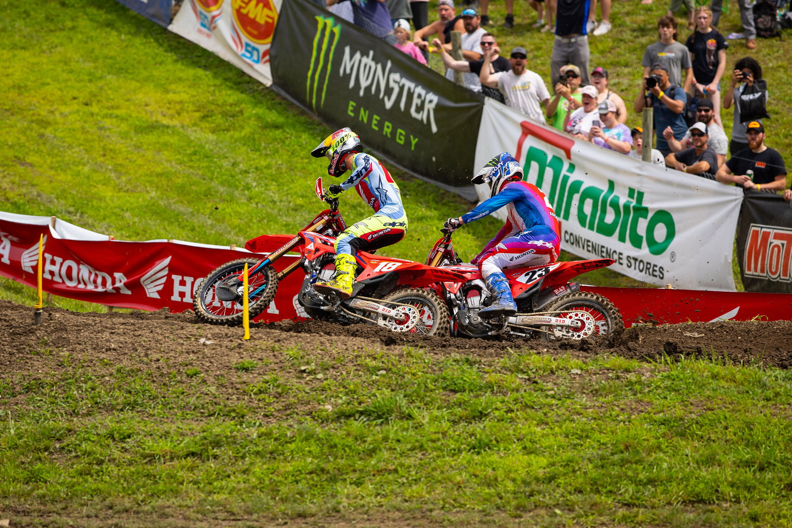 The moment that Jett Lawrence's and Chase Sexton's lines came together in moto one.&nbsp;