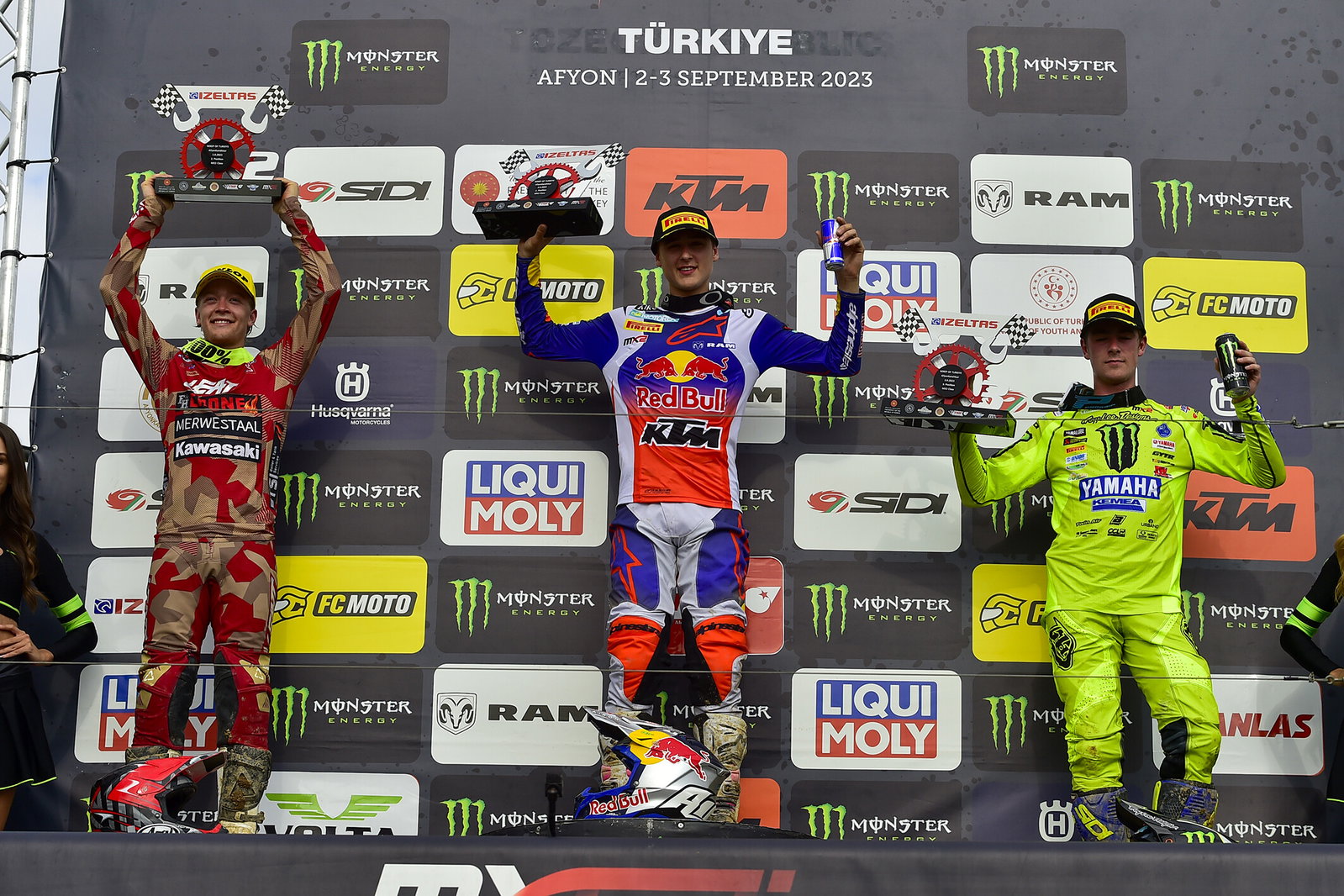 The MX2 podium.