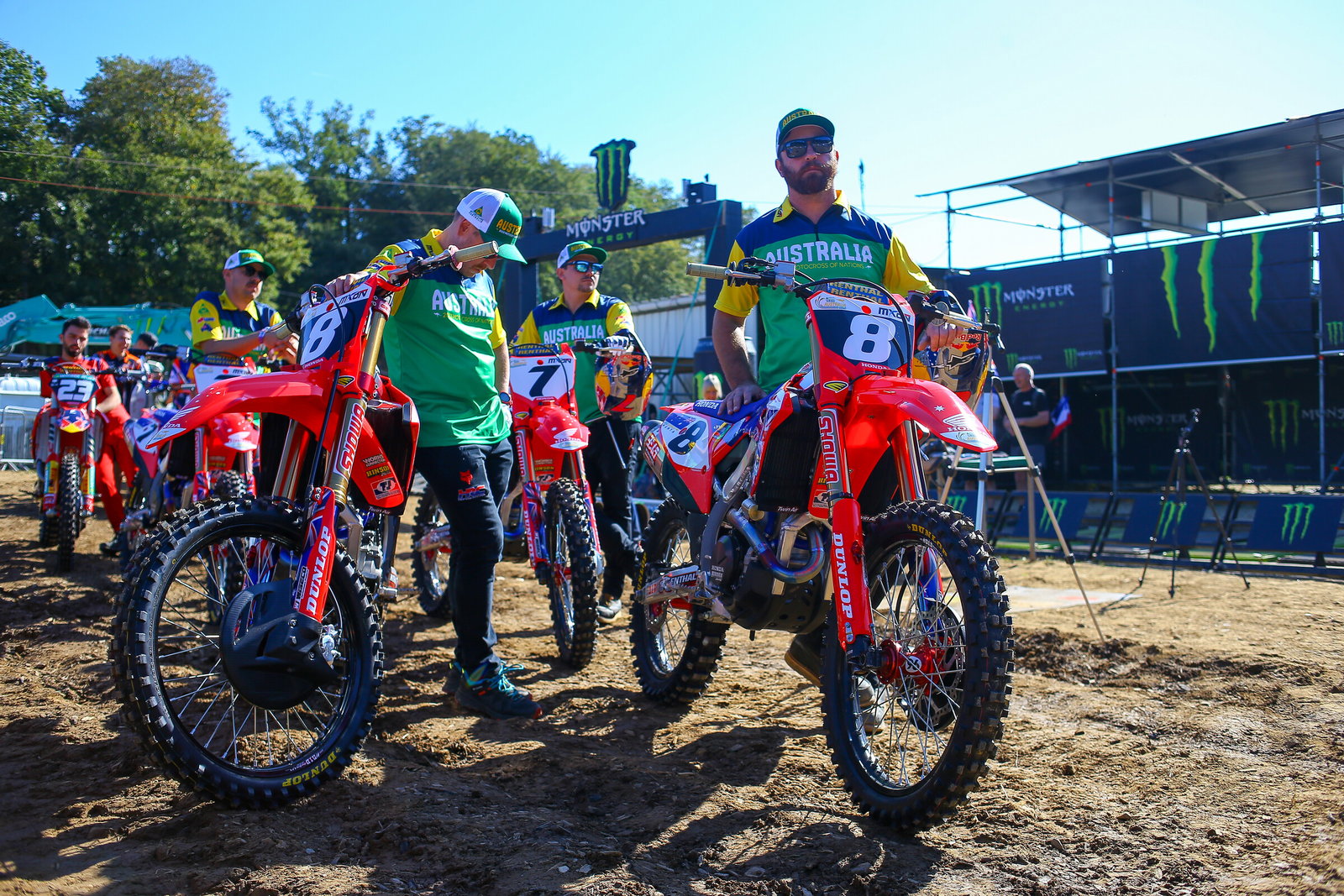 Team Australia's race machines.