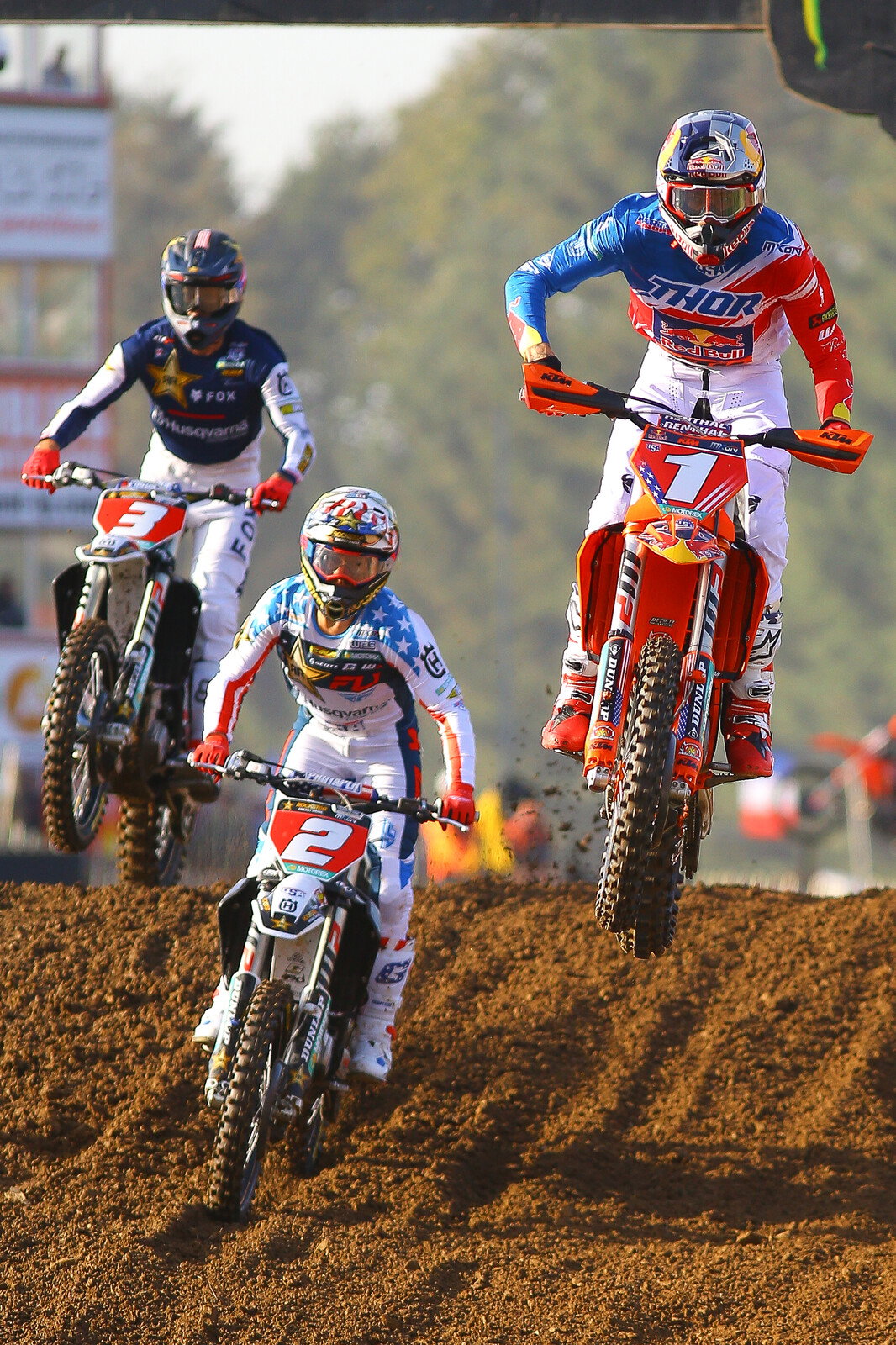 Team USA's Aaron Plessinger, RJ Hampshire, and Christian Craig.