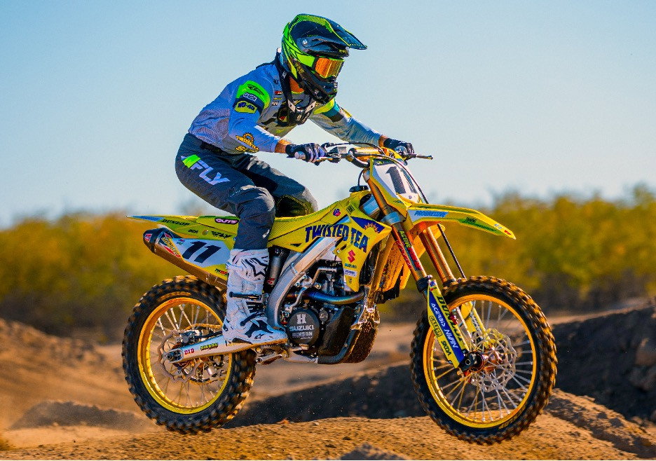 Crowd favorite Kyle Chisholm (11) races, tests, and helps develop H.E.P. Motorsports&rsquo; Suzuki RM-Z450s.