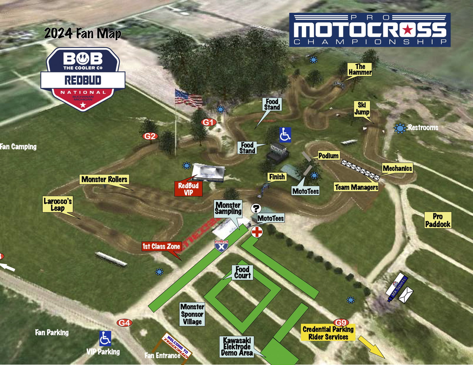 2024 RedBud National fan map