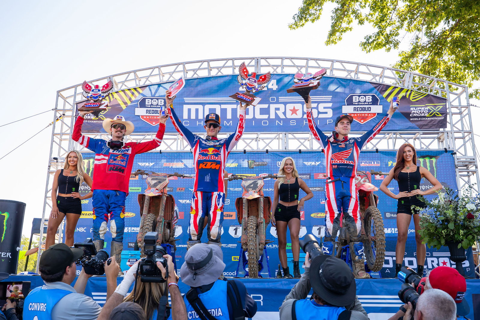 2024 RedBud National 450 Class overall podium.