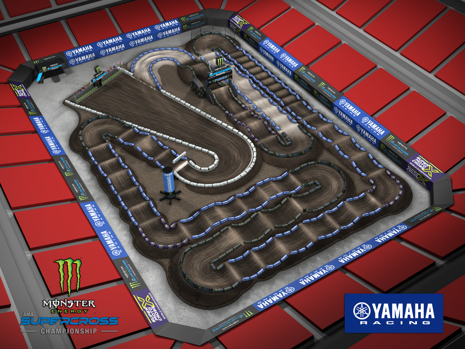 Tampa Supercross track map.